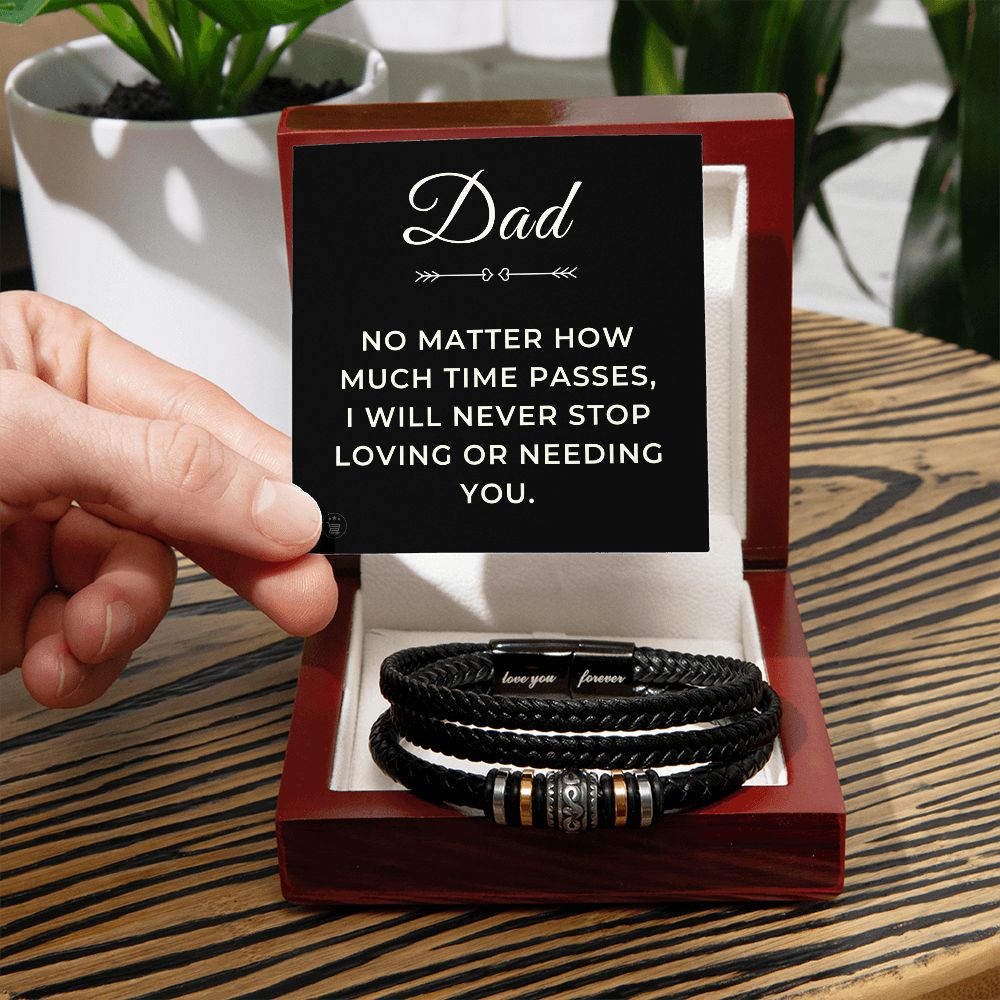 Gift For Dad | Never Stop Men's Bracelet 0671BT6