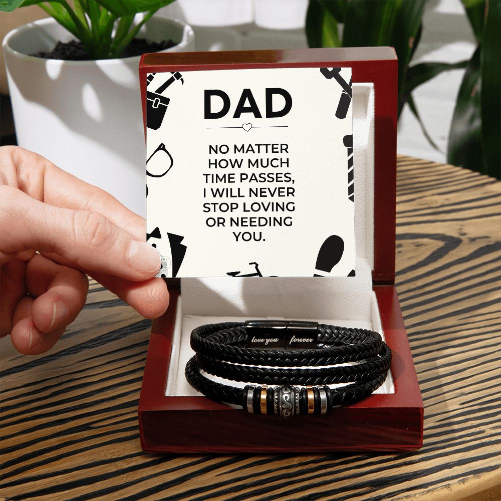 Gift For Dad | Never Stop Men's Bracelet 0671BT4