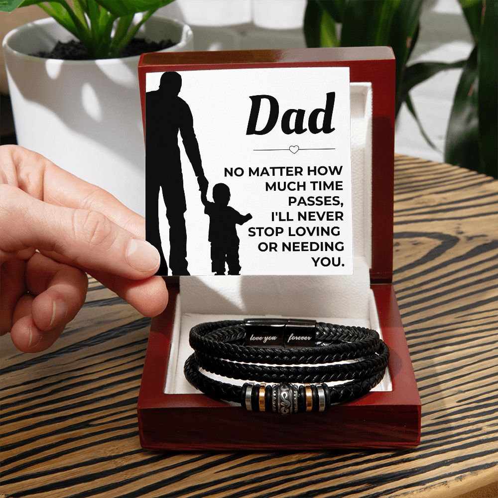 Gift For Dad | Never Stop Men's Bracelet 0671BT3