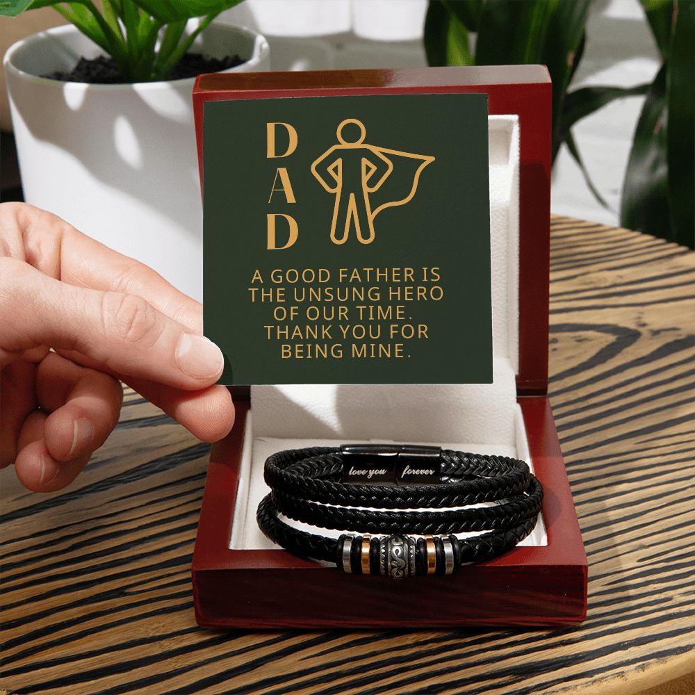 Gift For Dad | My Hero Men's Bracelet 0663BT2
