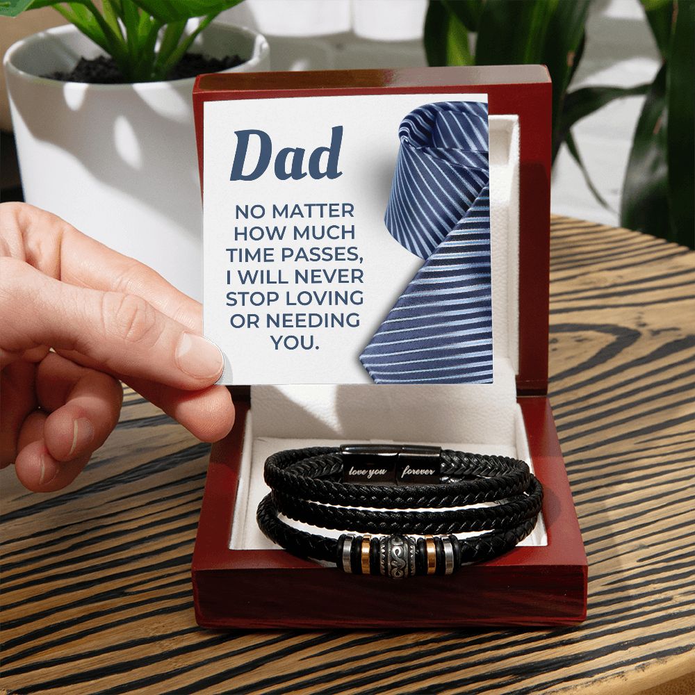 Gift For Dad | Never Stop Men's Bracelet 0671BT5