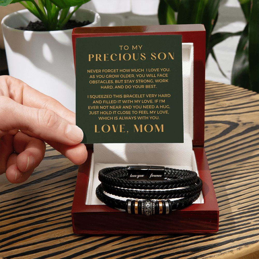 Gift For Son | My Love Leather Bracelet 0598BT14