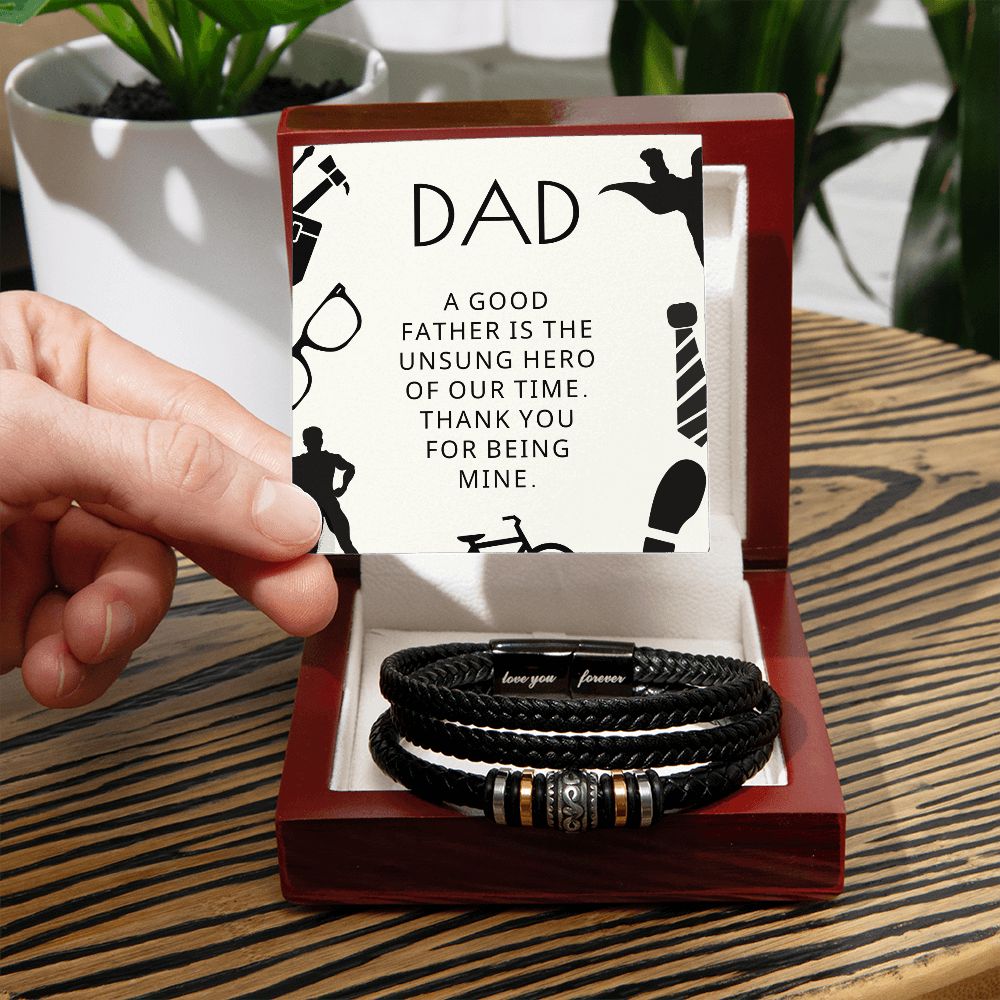 Gift For Dad | My Hero Men's Bracelet 0663BT4