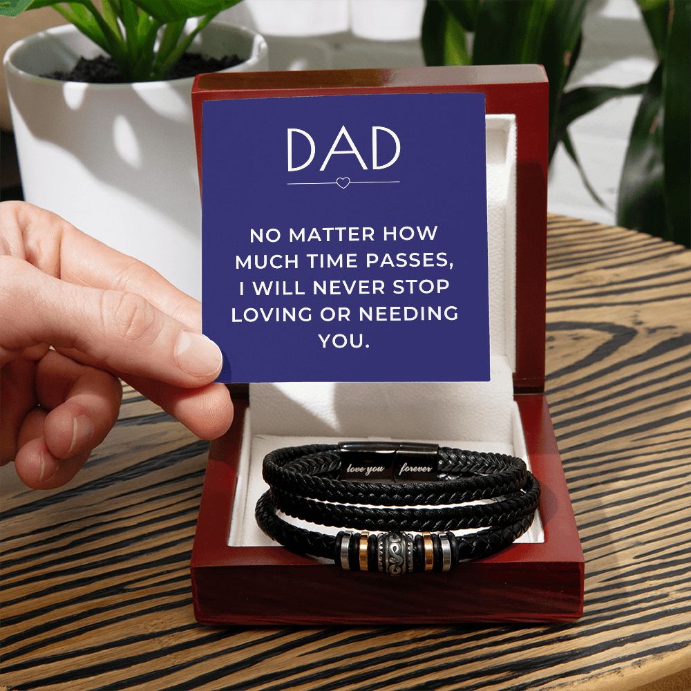 Gift For Dad | Never Stop Men's Bracelet 0671BT8
