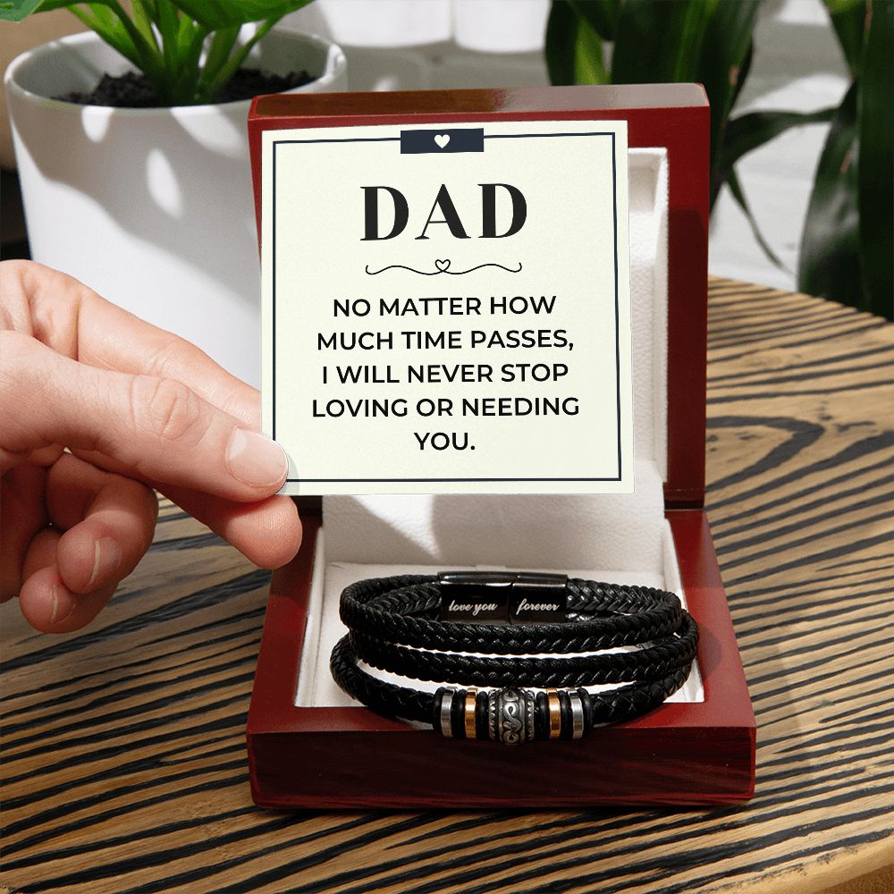 Gift For Dad | Never Stop Men's Bracelet 0671BT1