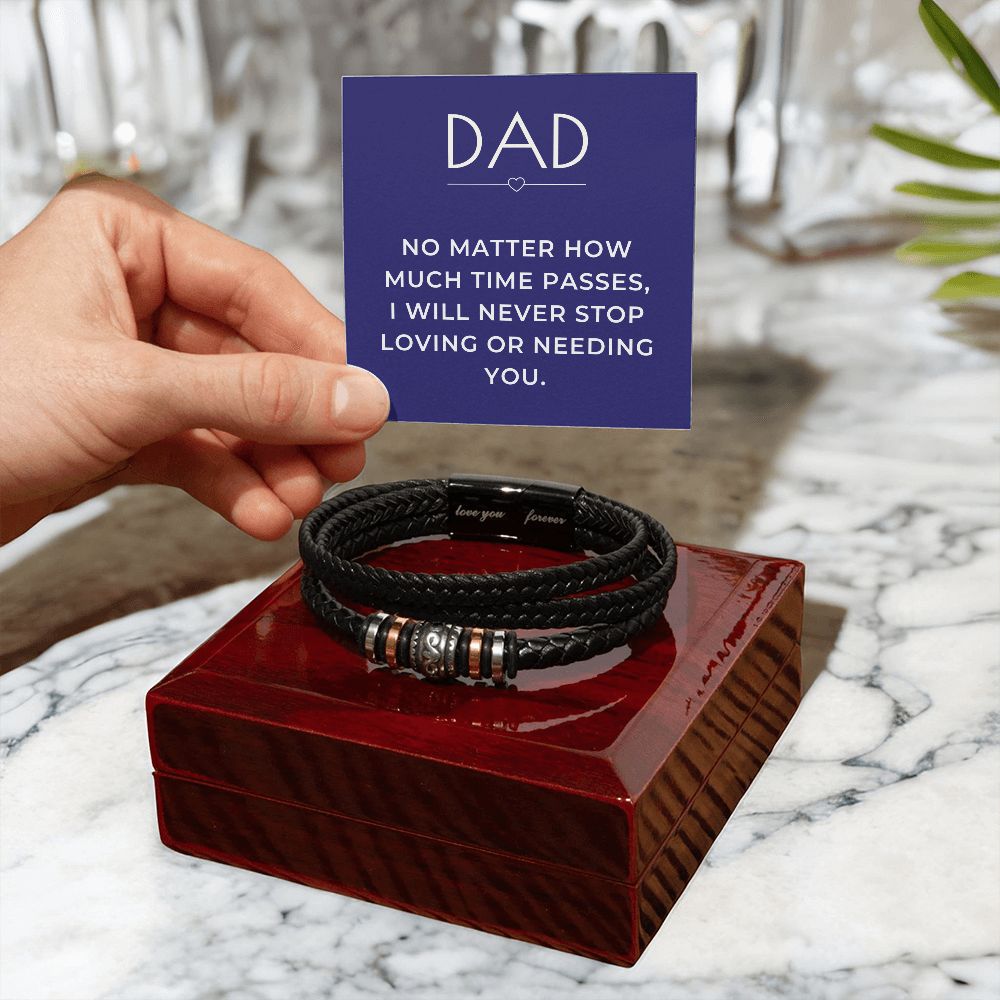 Gift For Dad | Never Stop Men's Bracelet 0671BT8