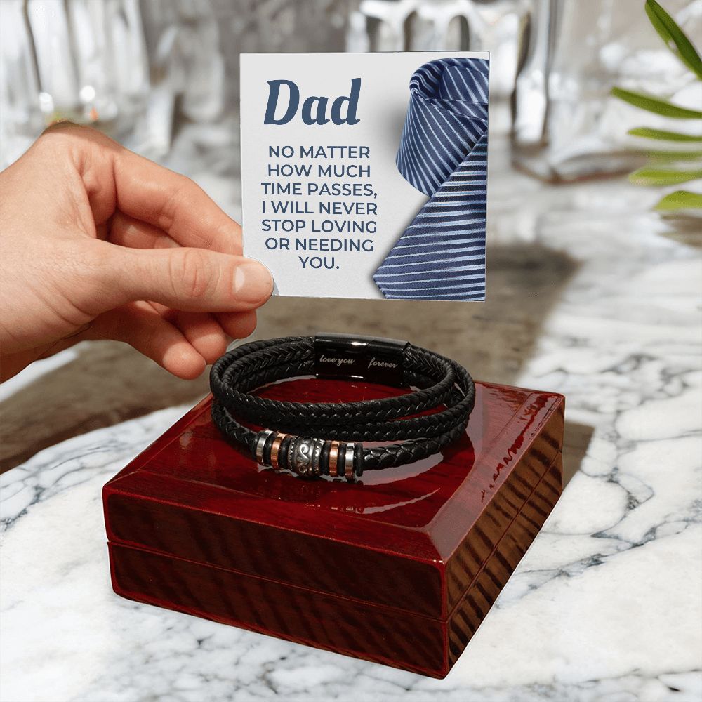 Gift For Dad | Never Stop Men's Bracelet 0671BT5
