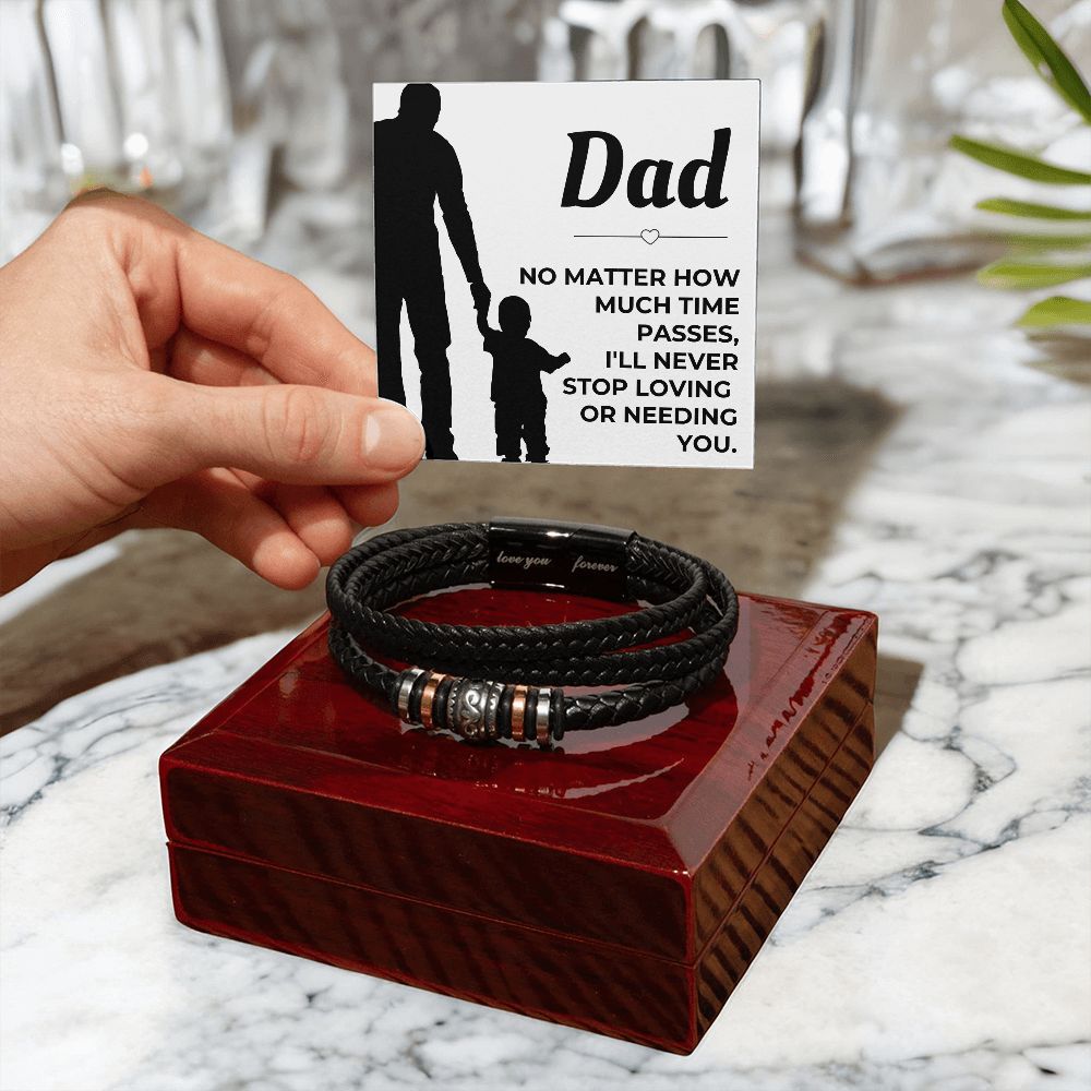 Gift For Dad | Never Stop Men's Bracelet 0671BT3