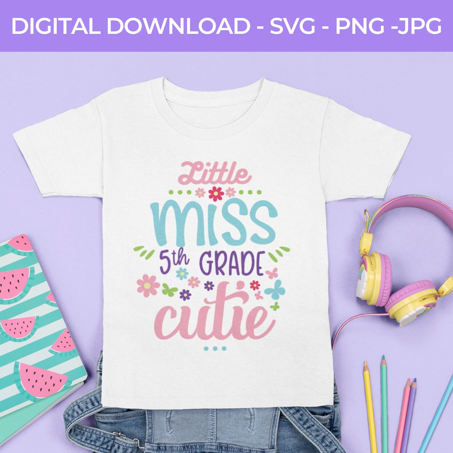 Back To School | Little Ms. Third Grade SVG, PNG, JPG Teacher School, Digital Download 074