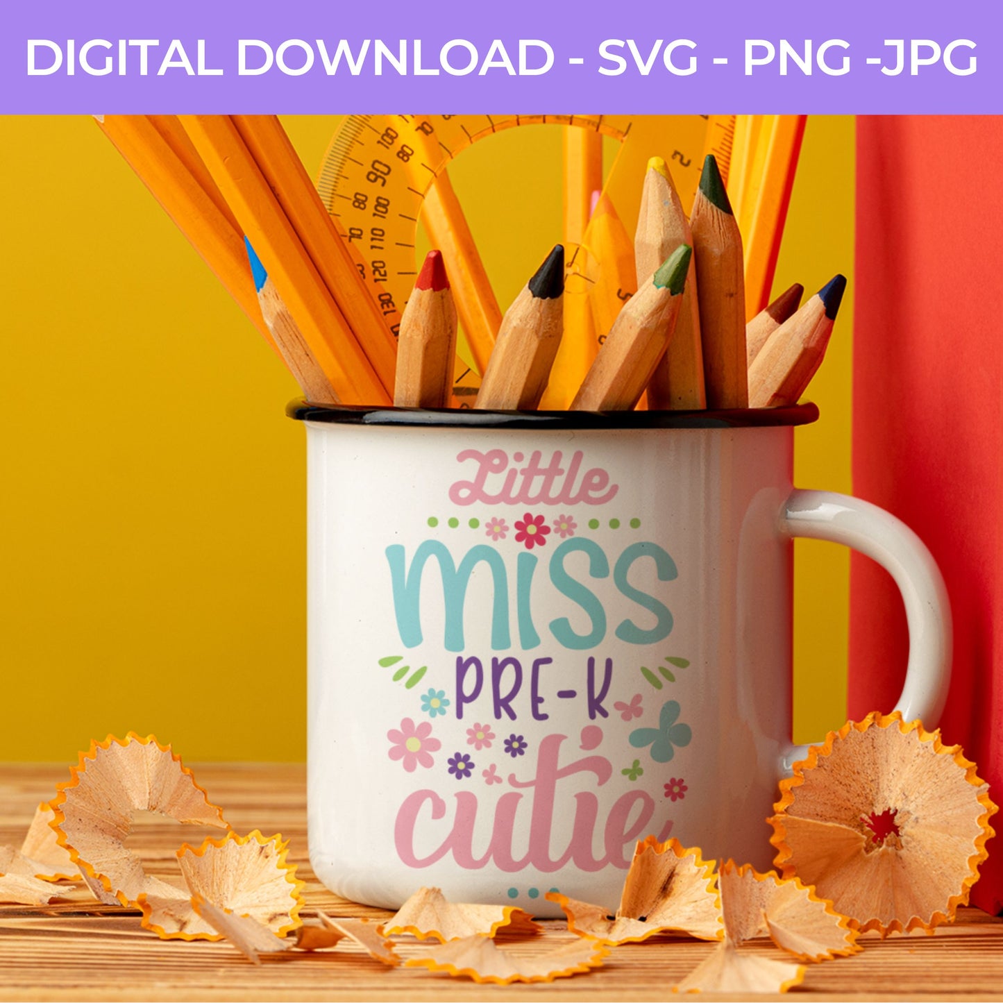 Back To School | Little Ms. Pre-K SVG,  PNG, JPG Teacher School, Digital Download 070