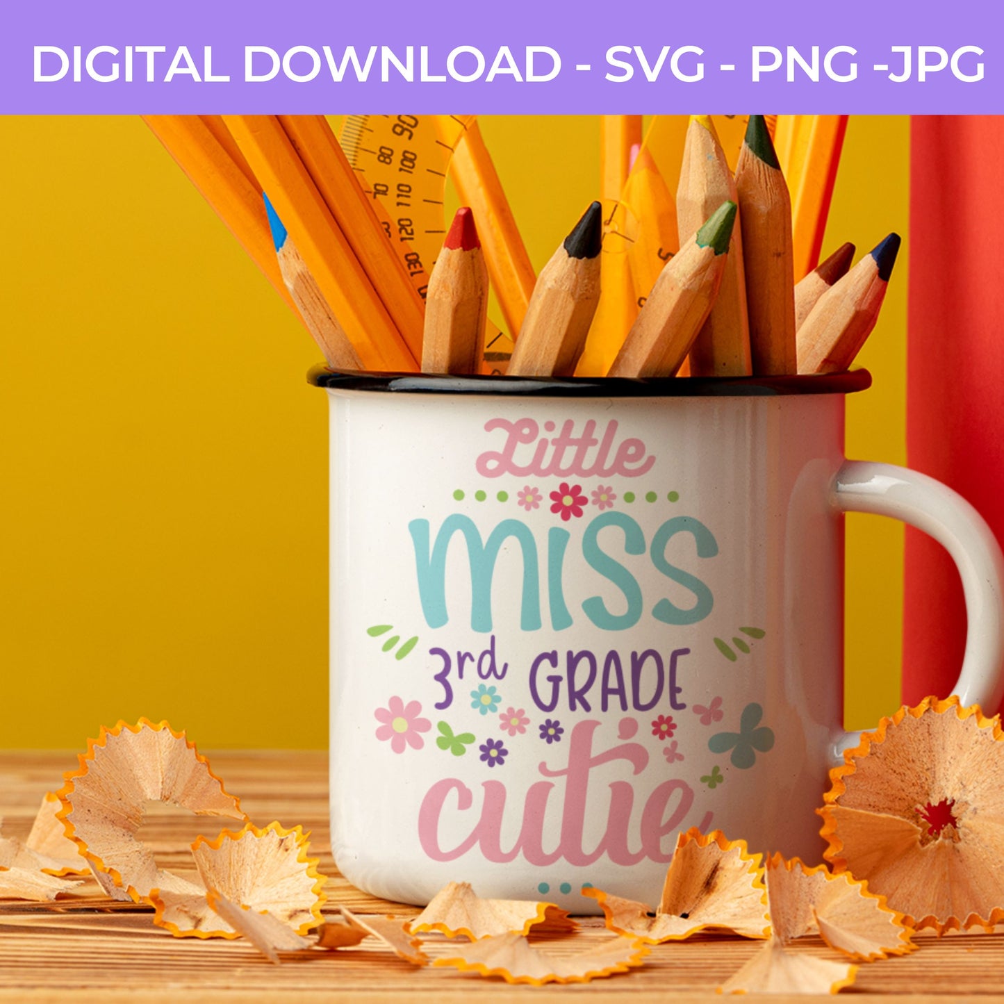 Back To School | Little Ms. Third Grade SVG, PNG, JPG Teacher School, Digital Download 072