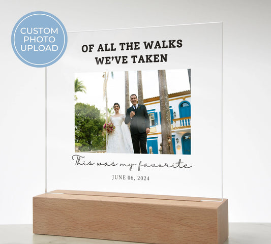 Father Of The Bride Thank You Gift | Custom Acrylic Frame Photo Upload