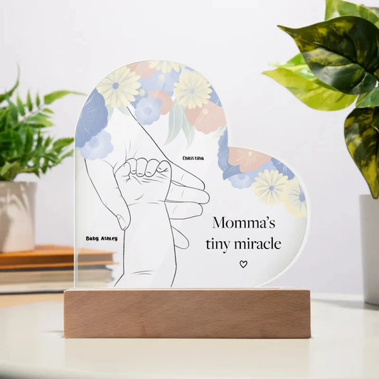 Personalized Gift | Custom Acrylic Heart Plaque For Mom HA-15