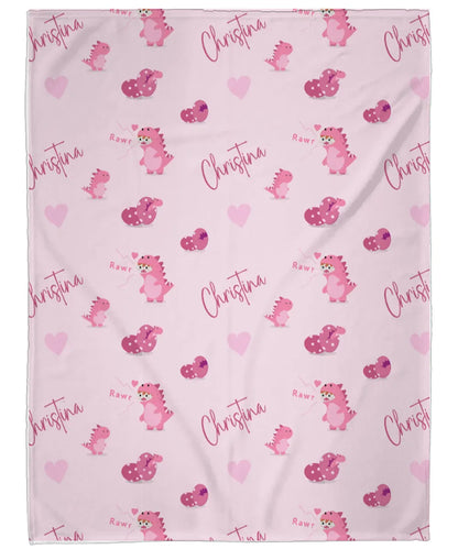 Personalized Gift | Custom Name Dinosaur Egg Blanket For Kids BL-13
