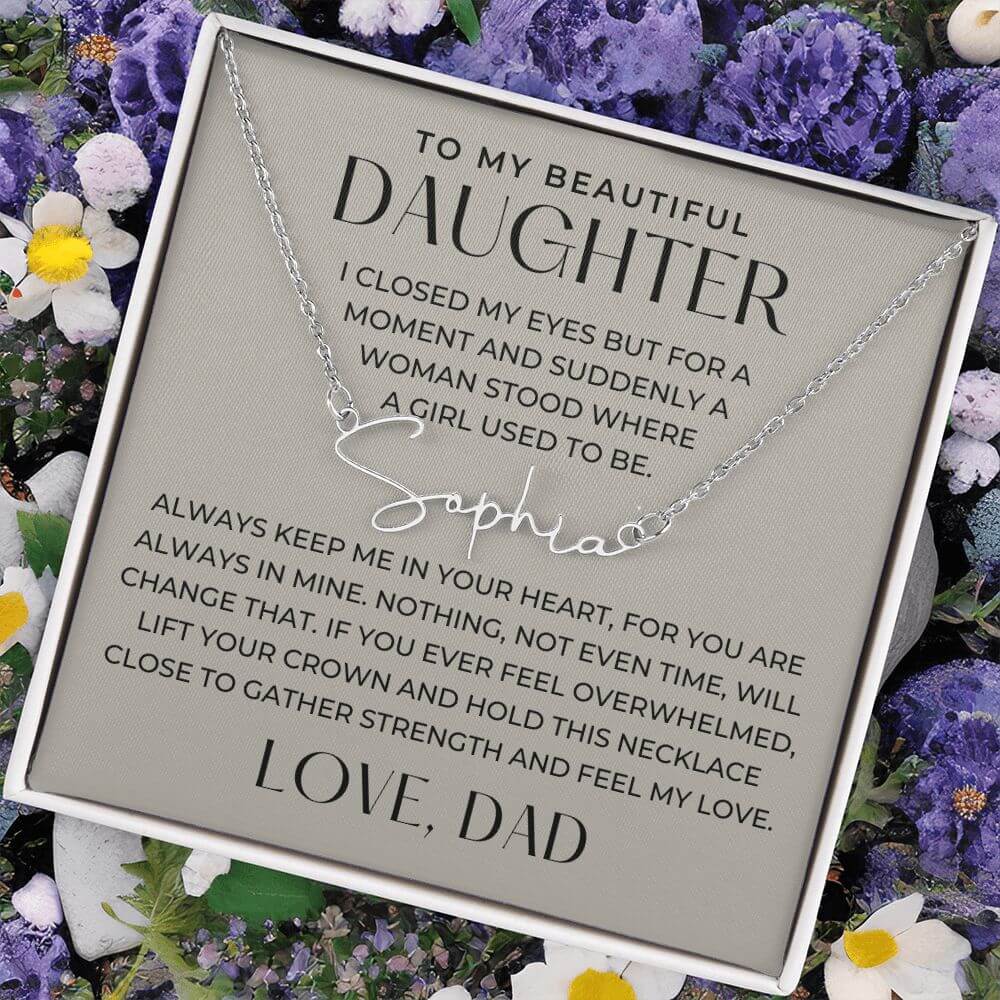 daughter necklace from dad