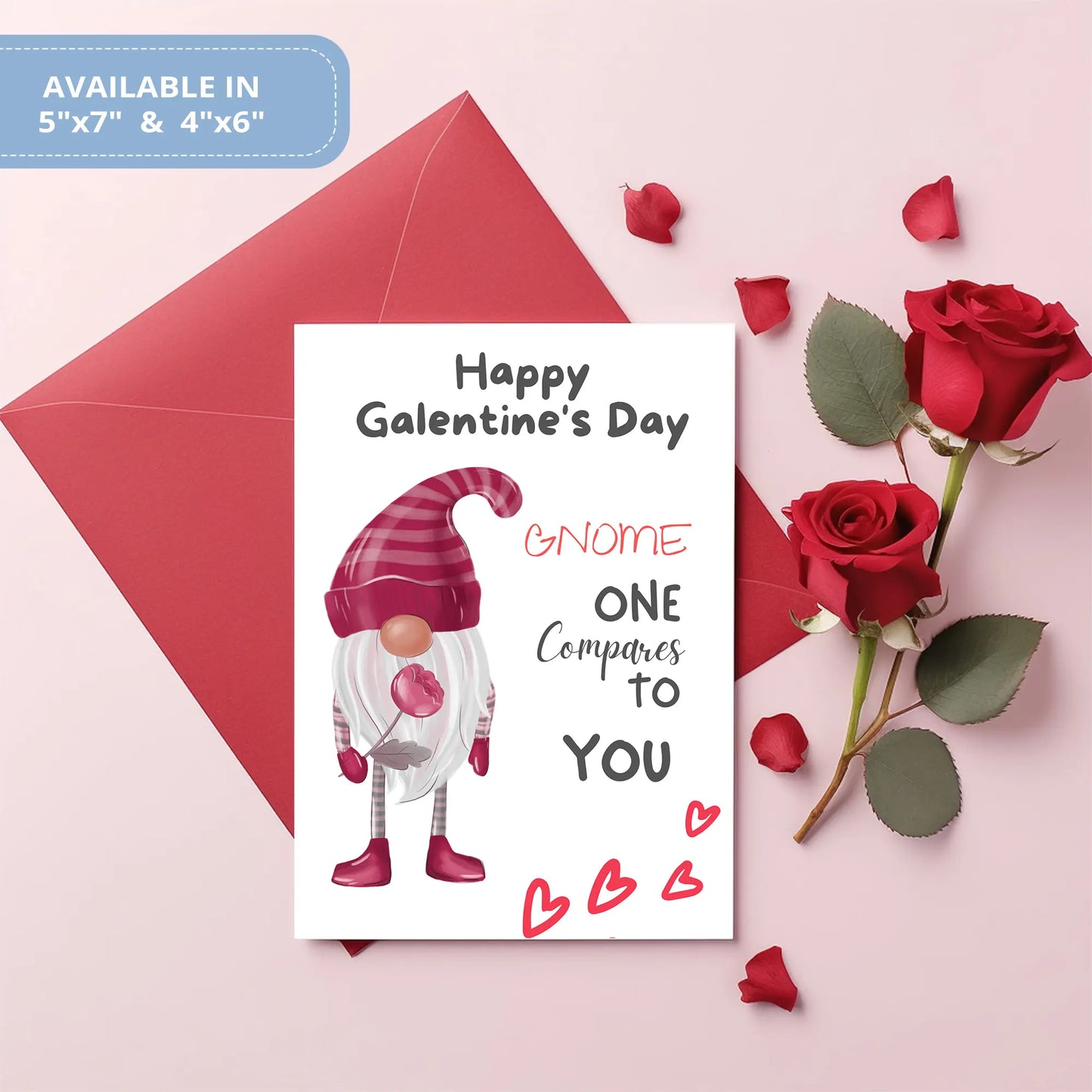 Valentines Card Printable Digital Download  | Gnome One Compare To You 34