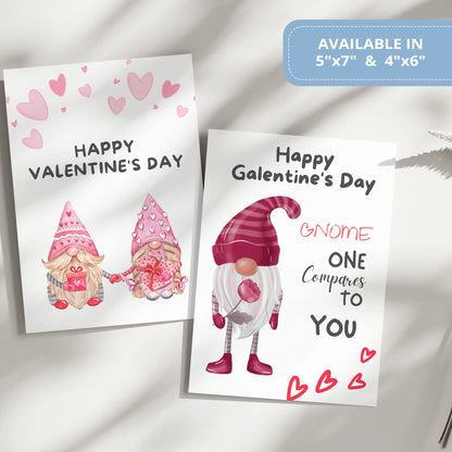 Valentines Card Printable Digital Download  | Gnome One Compare To You 34