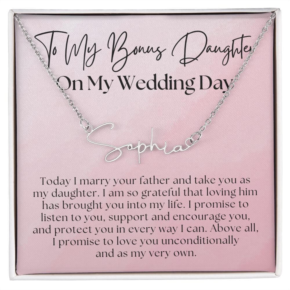 gift for step daughter on wedding day