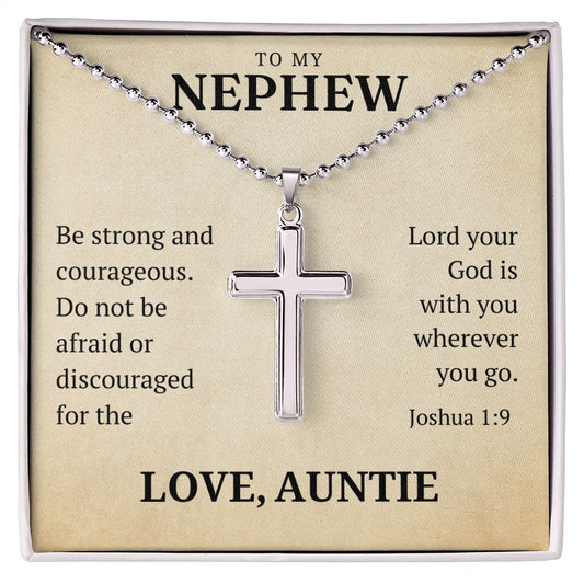 Christian Gift For Him | Be Strong Cross Necklace 0806CN