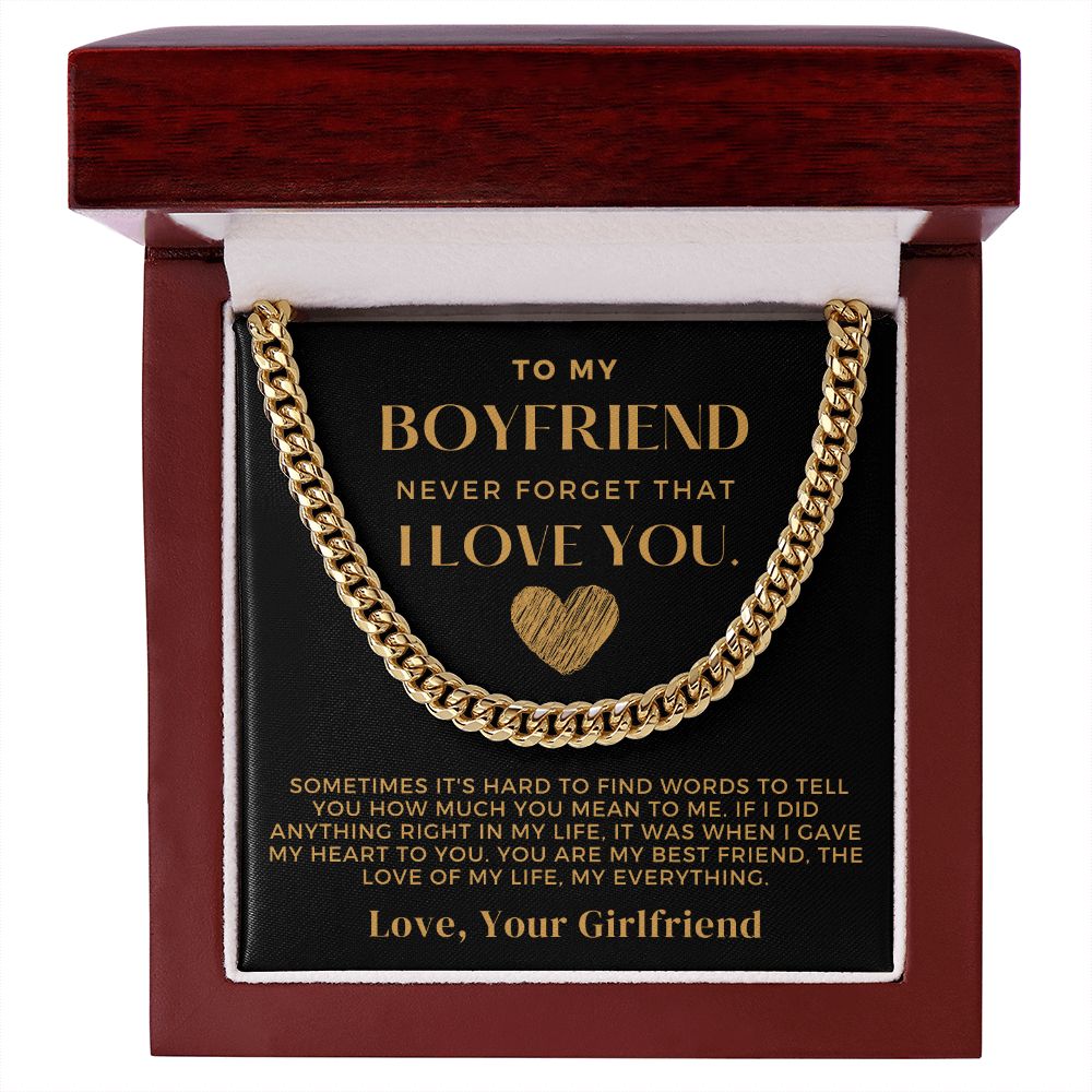 Gift For Boyfriend | Love Of My Life Cuban Link Chain 0770T6C