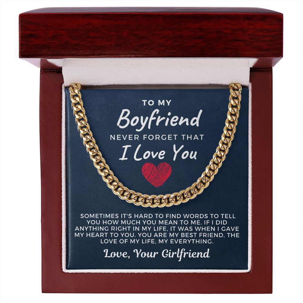 Gift For Boyfriend | Love Of My Life Cuban Link Chain 0770T11C