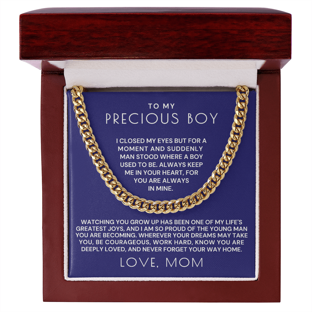 Gift for Adult Son From Mom | Your Way Home Cuban Link Chain 0597T15