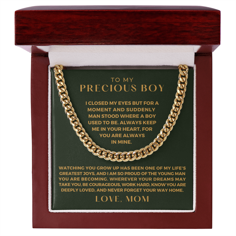 Gift for Adult Son From Mom | Your Way Home Cuban Link Chain 0597T14