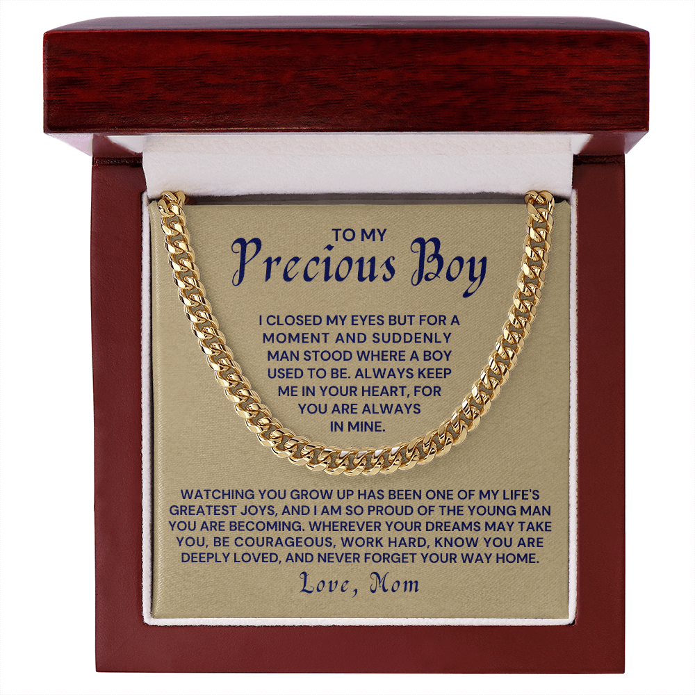 Gift for Adult Son From Mom | Your Way Home Cuban Link Chain 0597T9