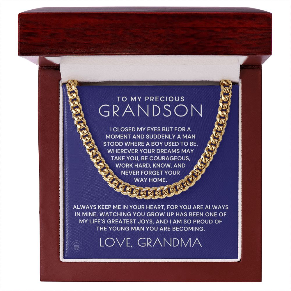 Grandson Gift from Grandma | Your Way Home Cuban Link Chain 0613T14