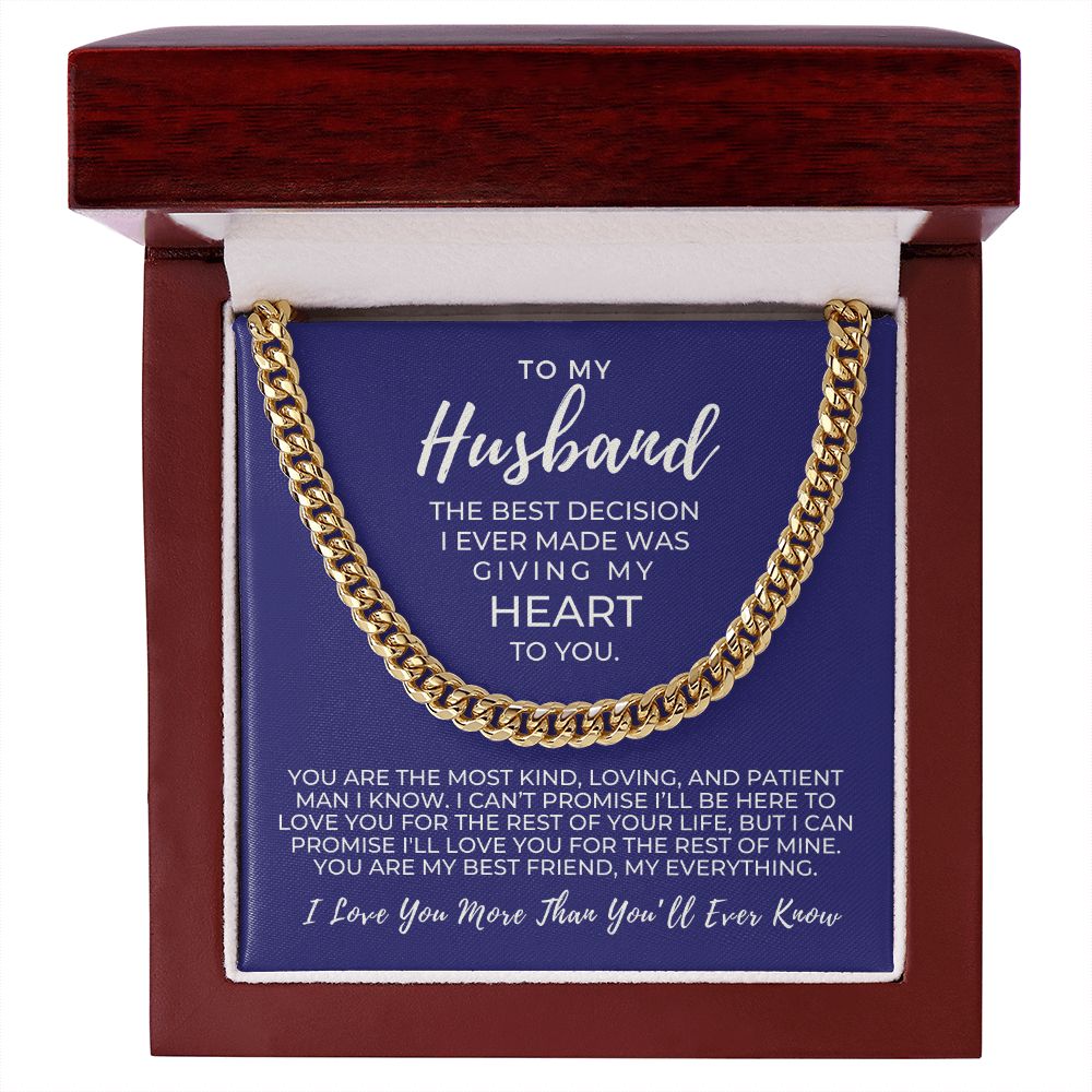 Gift For Husband | Promise Cuban Link Chain 0692T5