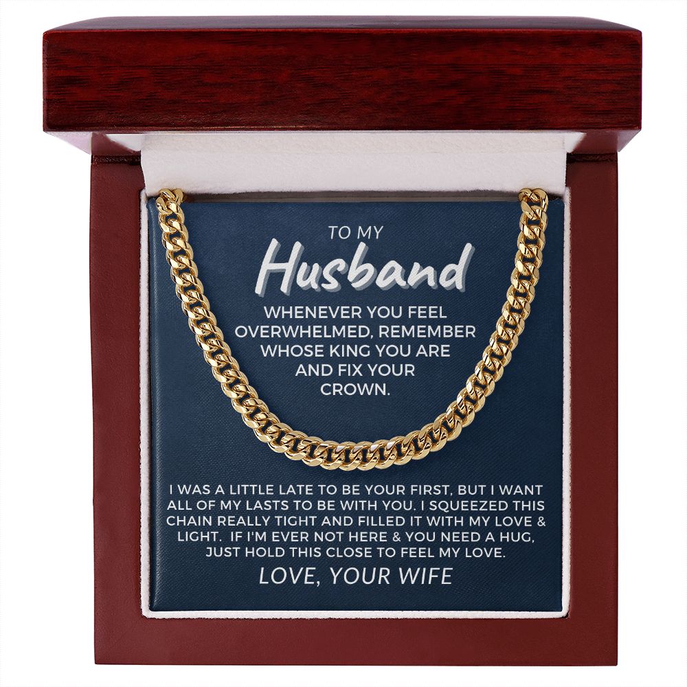 Gift For Husband | My Love Cuban Link Necklace 0782T11C