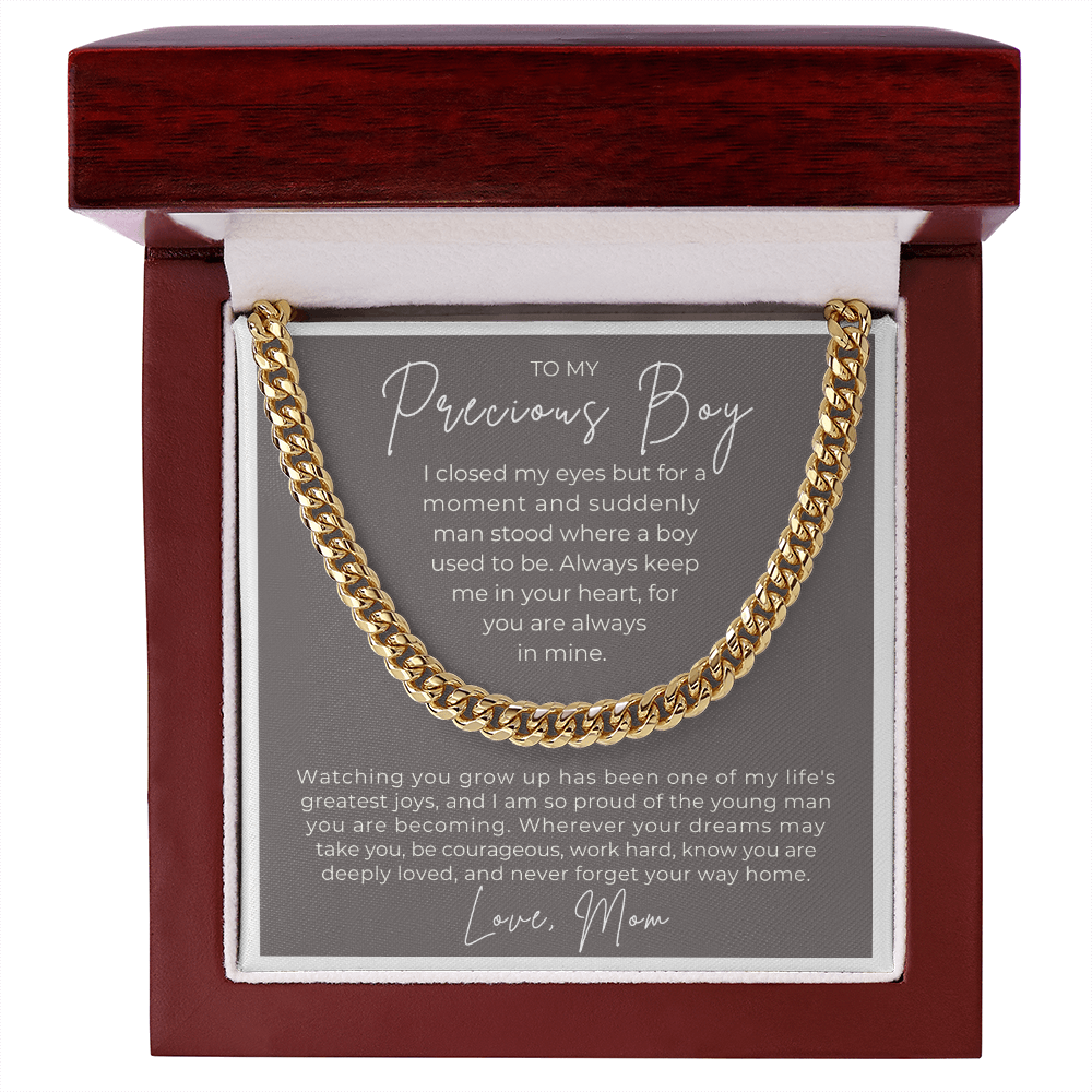 Gift for Adult Son From Mom | Your Way Home Cuban Link Chain 0597T13
