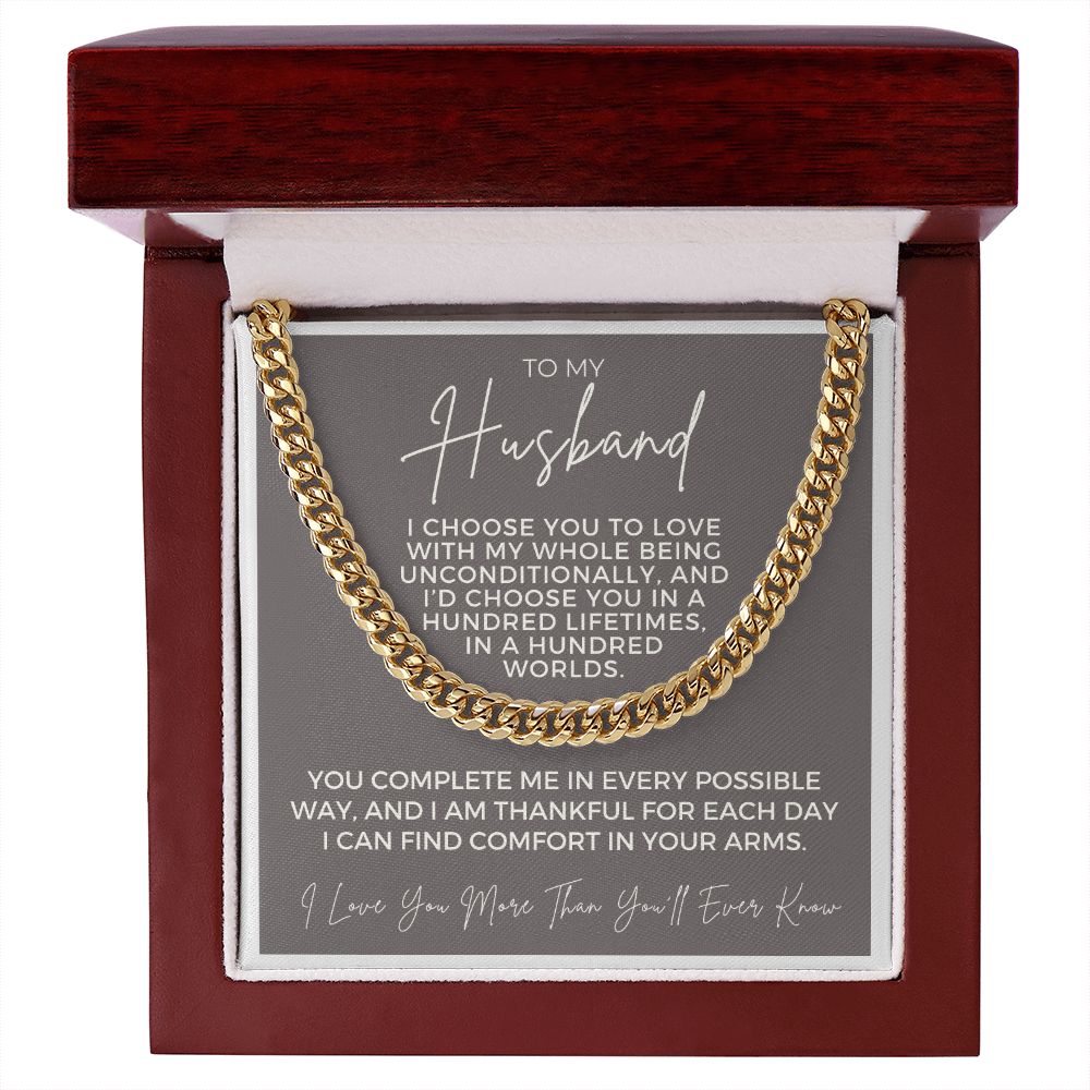 Gift For Husband | I Choose Cuban Link Chain 0695T12