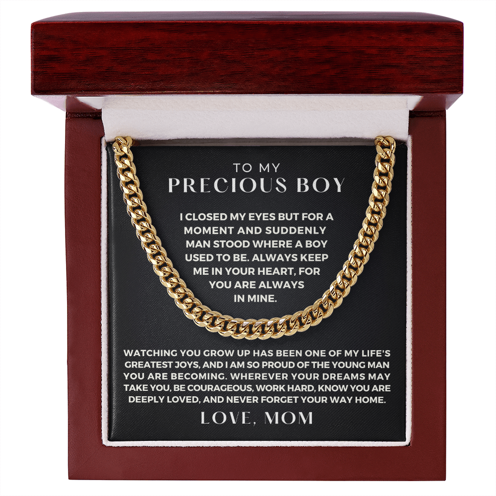 Gift for Adult Son From Mom | Your Way Home Cuban Link Chain 0597T4