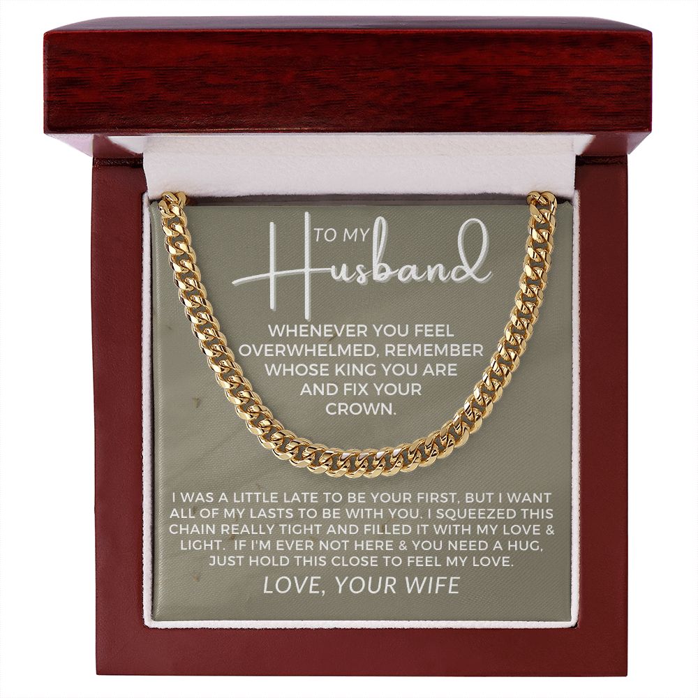 Gift For Husband | My Love Cuban Link Necklace 0782T8C