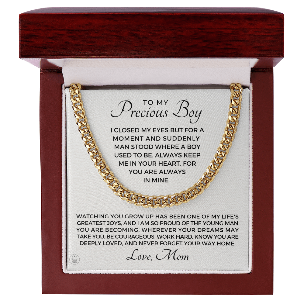 Gift for Adult Son From Mom | Your Way Home Cuban Link Chain 0597T1