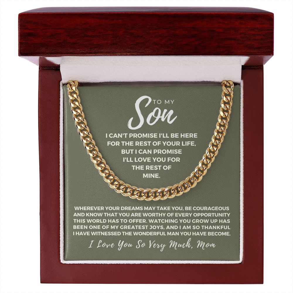 Gift for Adult Son From Mom | Greatest Joys Cuban Link Chain 0595T8