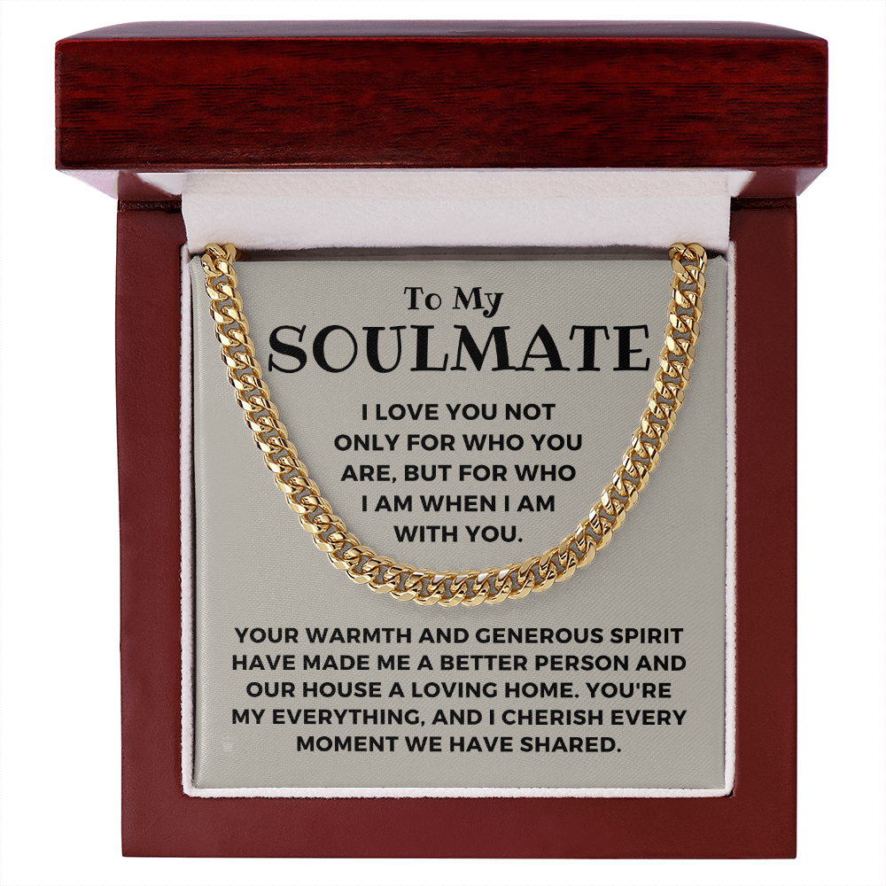 Soulmate Gift | My Everything Cuban Link Chain 0567T1