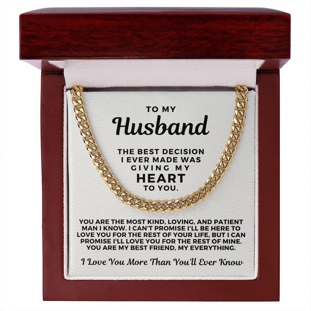 Gift For Husband | Promise Cuban Link Chain 0692T1