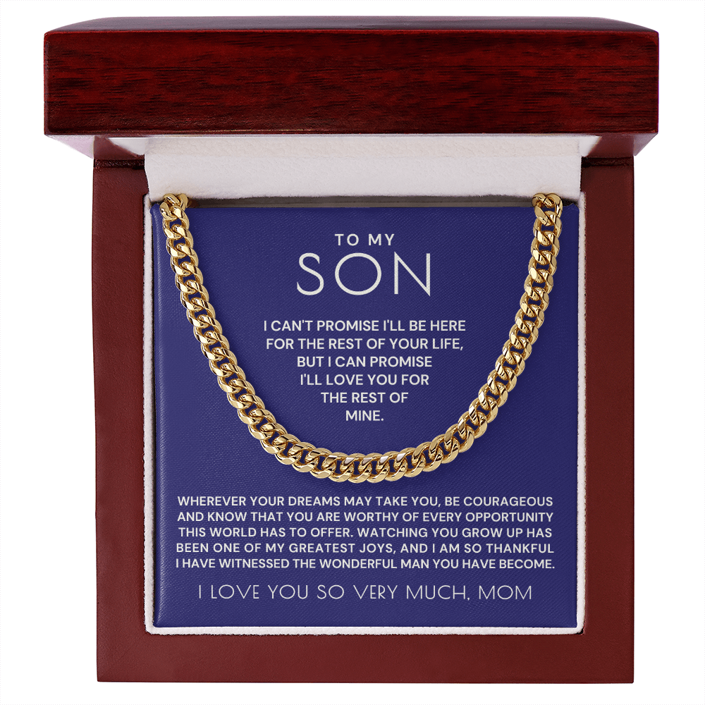 Gift for Adult Son From Mom | Greatest Joys Cuban Link Chain 0595T15