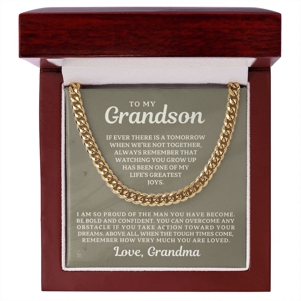 Grandson Gift from Grandma | So Proud Cuban Link Chain 0602T15