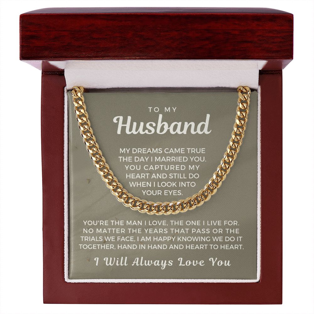 Gift For Husband | I Live For Cuban Link Chain 0699T15