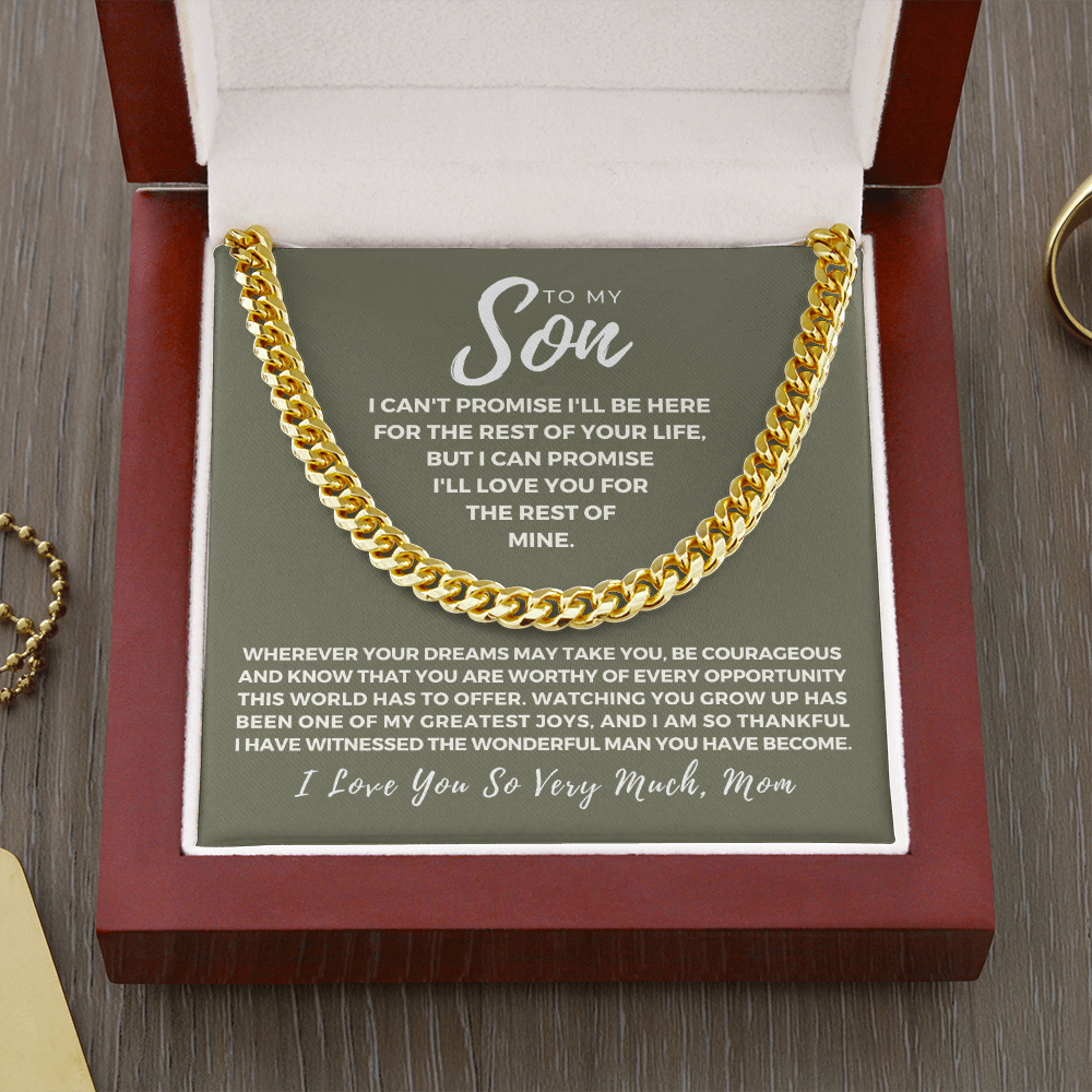 Gift for Adult Son From Mom | Greatest Joys Cuban Link Chain 0595T8