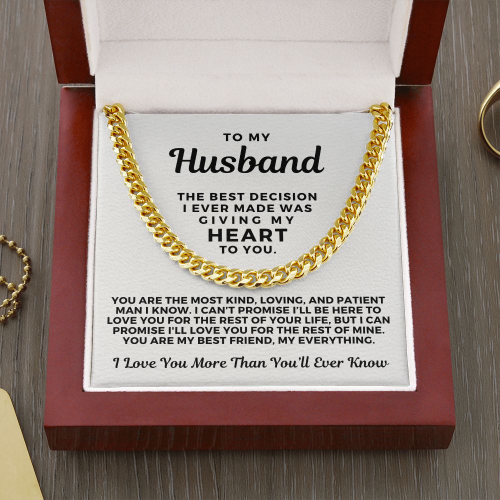 Gift For Husband | Promise Cuban Link Chain 0692T1