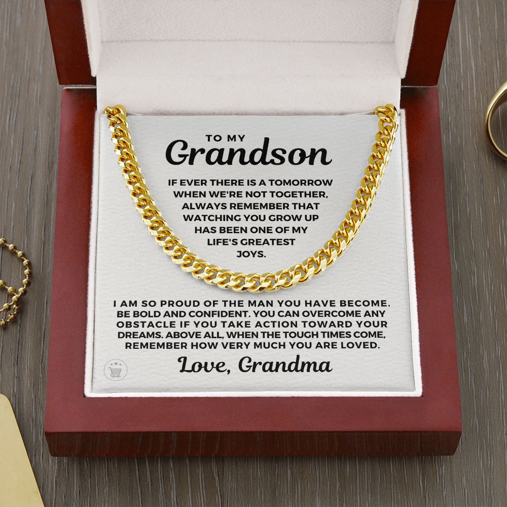 Grandson Gift from Grandma | So Proud Cuban Link Chain 0602T1