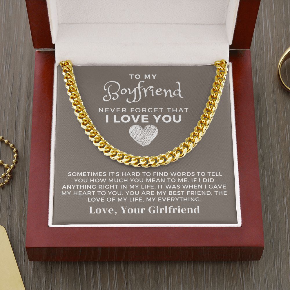 Gift For Boyfriend | Love Of My Life Cuban Link Chain 0770T4C