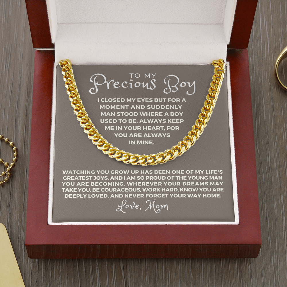 Gift for Adult Son From Mom | Your Way Home Cuban Link Chain 0597T7