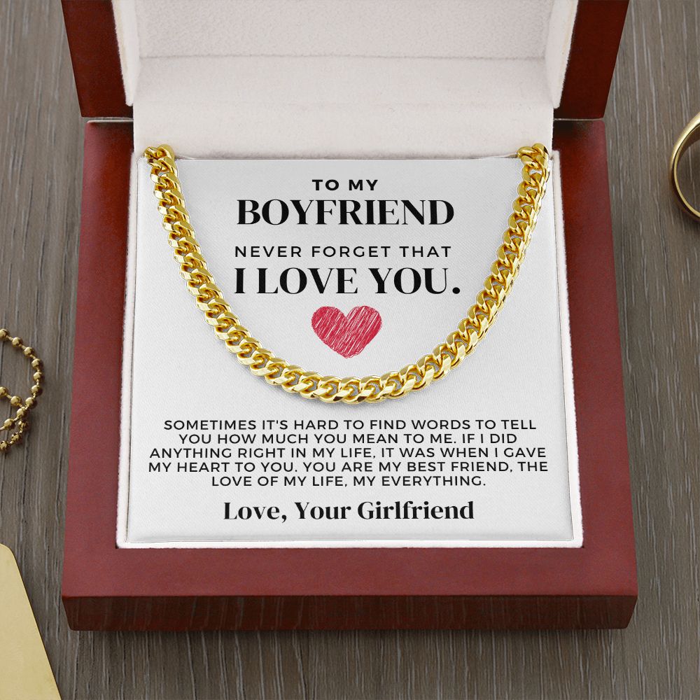 Gift For Boyfriend | Love Of My Life Cuban Link Chain 0770T1C