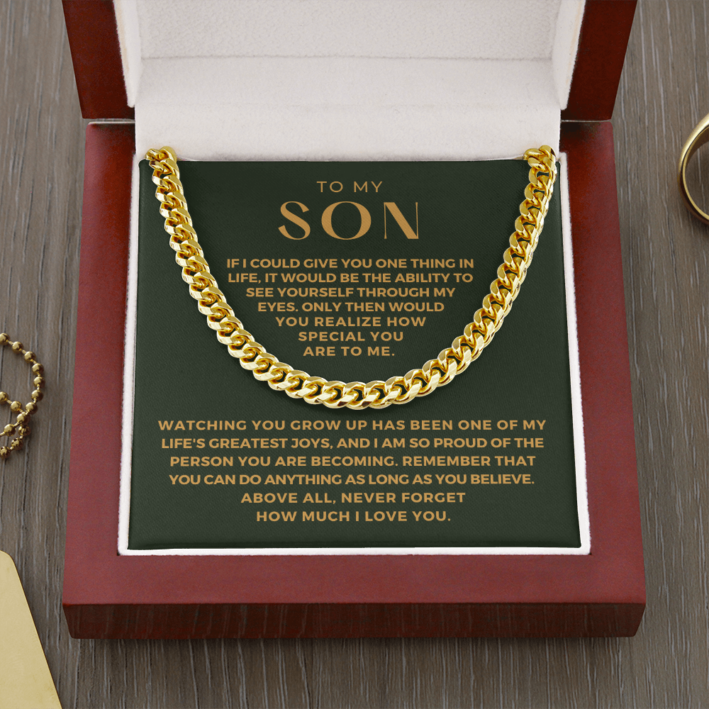 Gift for Adult Son From Mom | Special Cuban Link Chain 0593T14