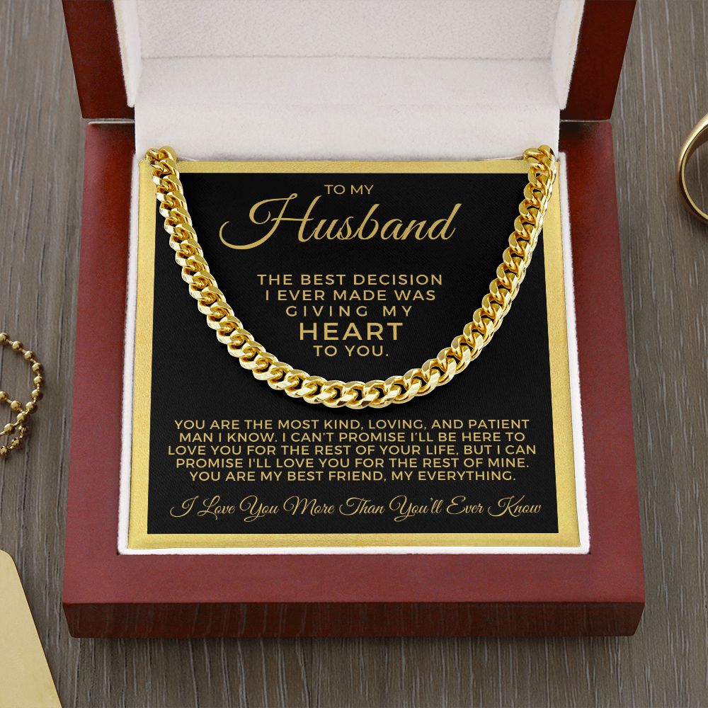 Gift For Husband | Promise Cuban Link Chain 0692T11